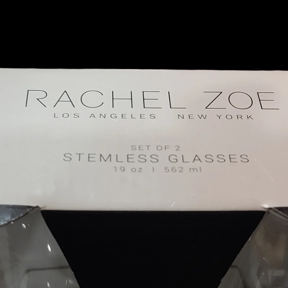 Rachel Zoe Pink Purple Jeweled Rhinestone Lucky Dragonfly Stemless Wine Glasses